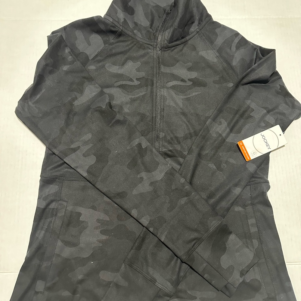 Women’s Jockey Black Camo Zip Up Jacket NWT